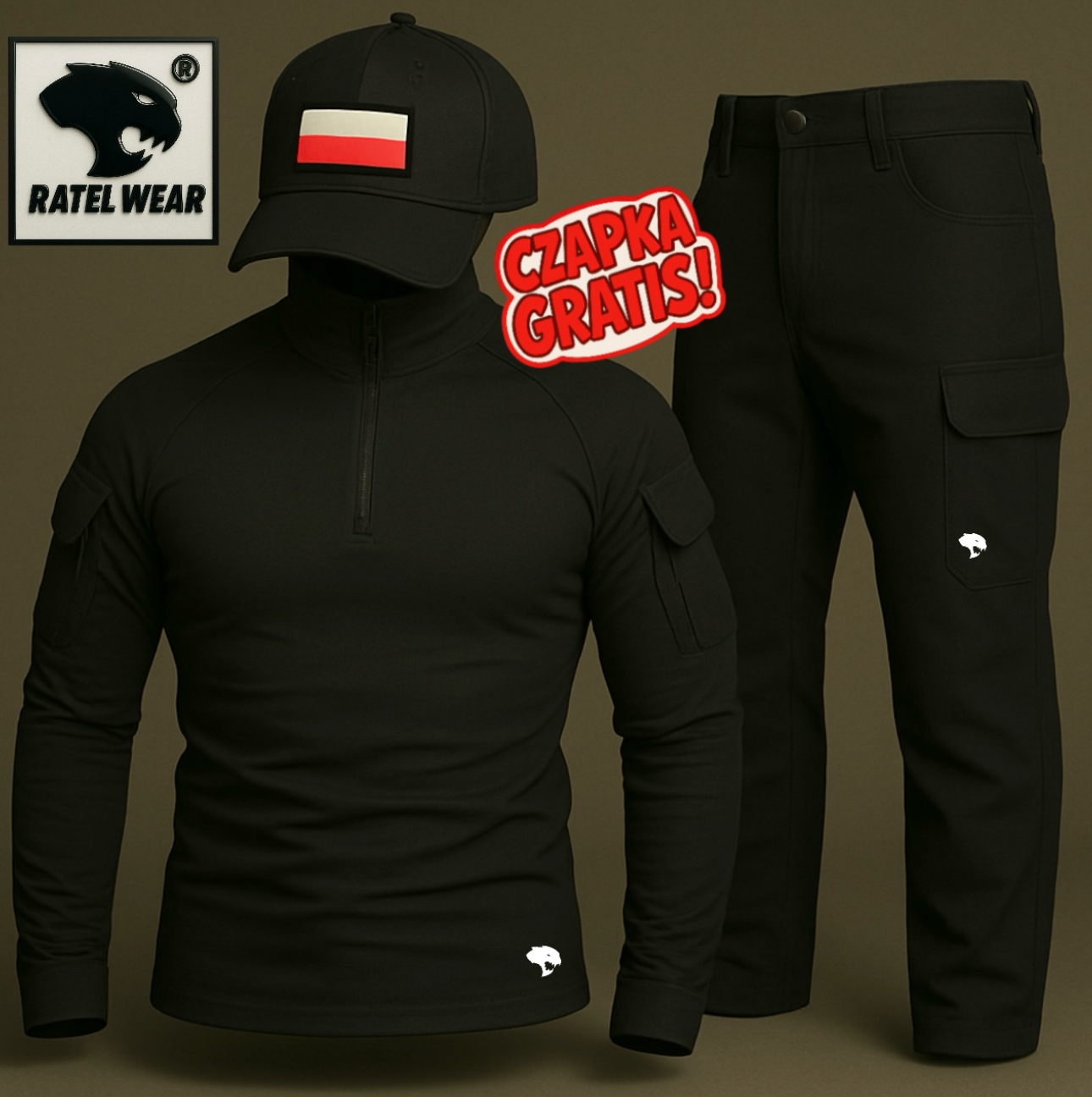 Komplet taktyczny RATEL WEAR czarny