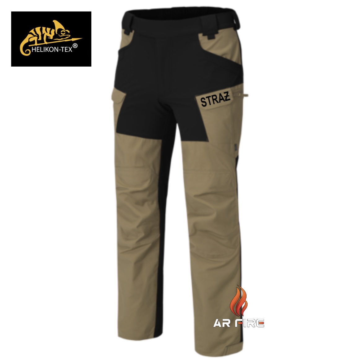 Spodnie HYBRID OUTBACK PANTS® - DuraCanvas® - Coyote / Czarny STRAŻ