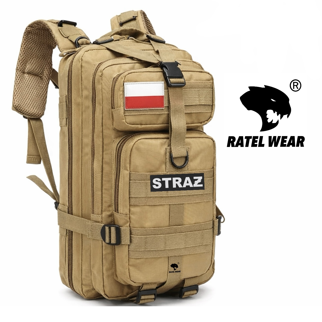Plecak techniczny STRAŻ piaskowy 25 L – RATEL WEAR