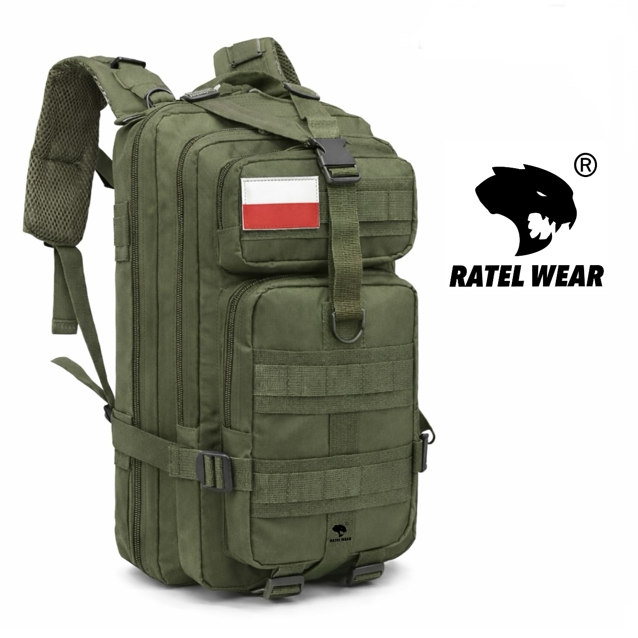 Plecak taktyczny oliwkowa zieleń 25 L – RATEL WEAR