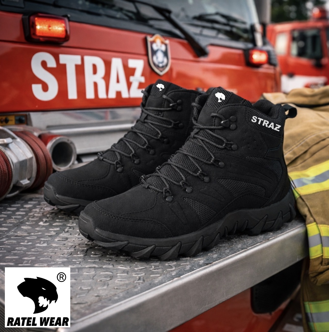 Buty taktyczne czarne STRAŻ - RATEL WEAR