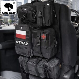 Taktyczny organizer samochodowy czarny 6w1 STRAŻ - RATEL WEAR
