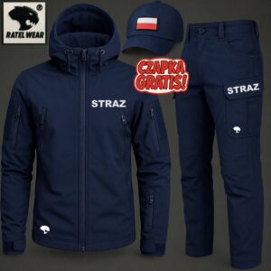 Komplet softshell techniczny PREMIUM – granatowy STRAŻ POŻARNA ( kurtka, spodnie, czapka ) - RATEL WEAR